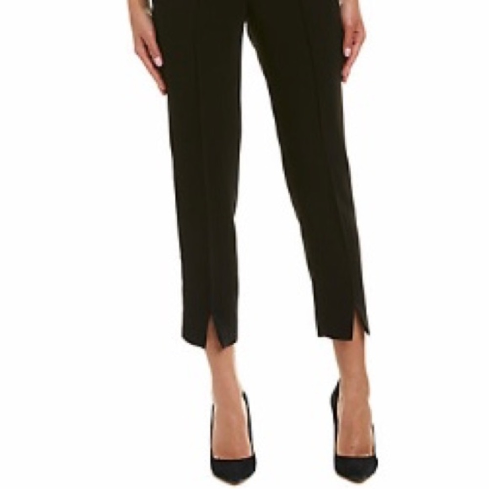 Tahari Black Pants with Slits on Pant Leg